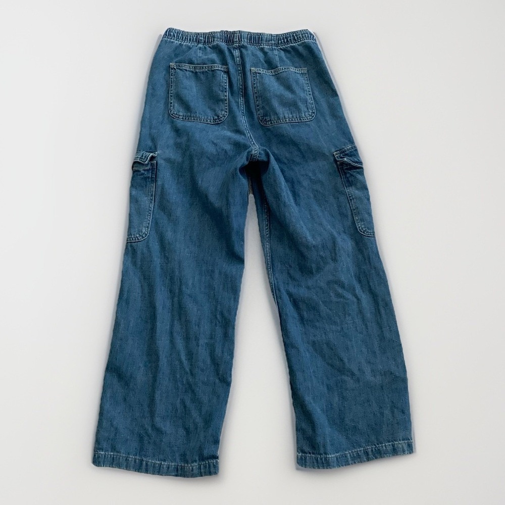 GAP Wide Leg Cargo Denim Pants in Blue - Picture 7 of 8